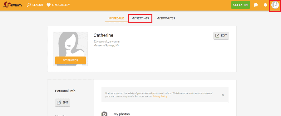 Delete-BeNaughty-account