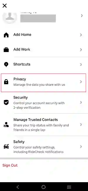 Uber-privacy