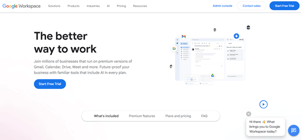 free business email using google workspace free trial