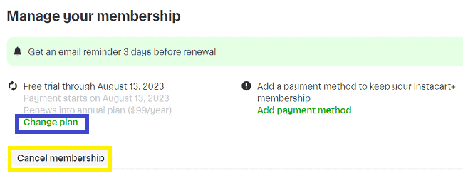 Instacart-cancel-membership