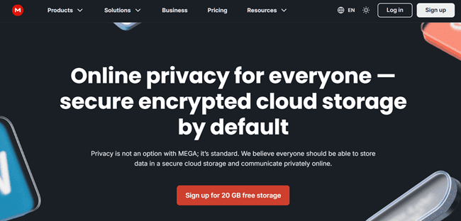 mega CLOUD storage