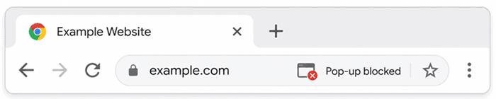 Chrome pop up blocker