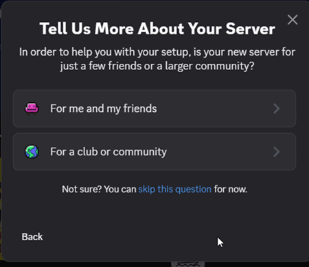 how to create discord server